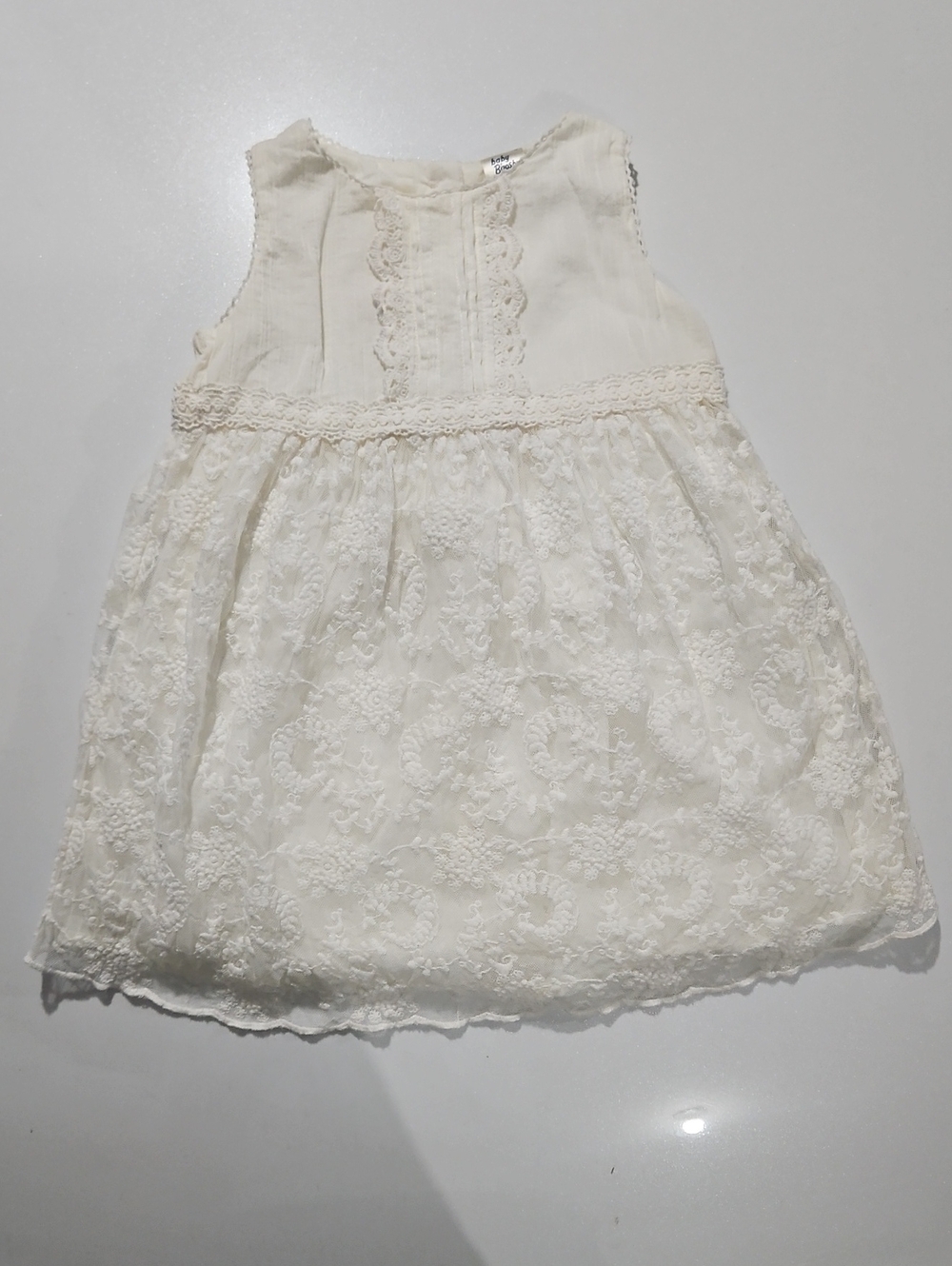 babyBgosh Ivory Lace Baby Dress Sz 2T